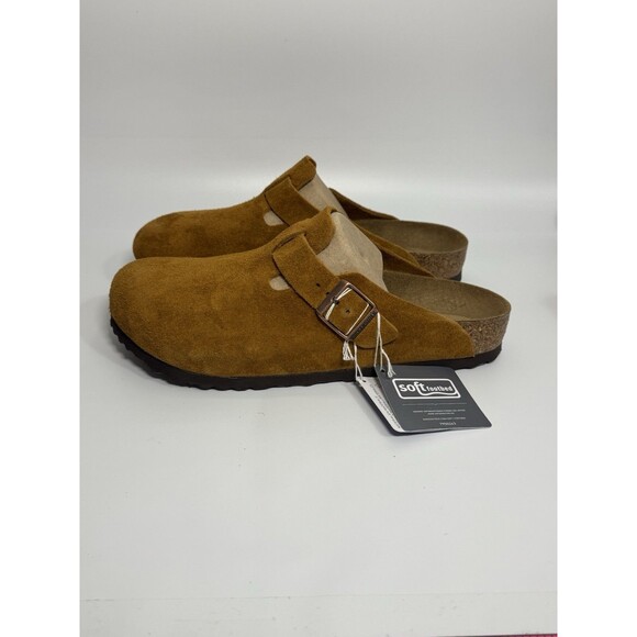 Birkenstock New Boston Mink Suede Leather Soft Footbed Narrow Select W-11 M-9 - Picture 3 of 16
